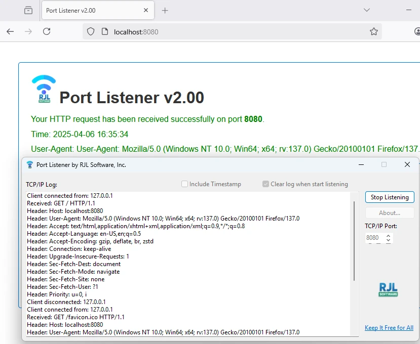 HTTP TCPIP View