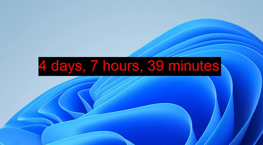 Uptime main screen